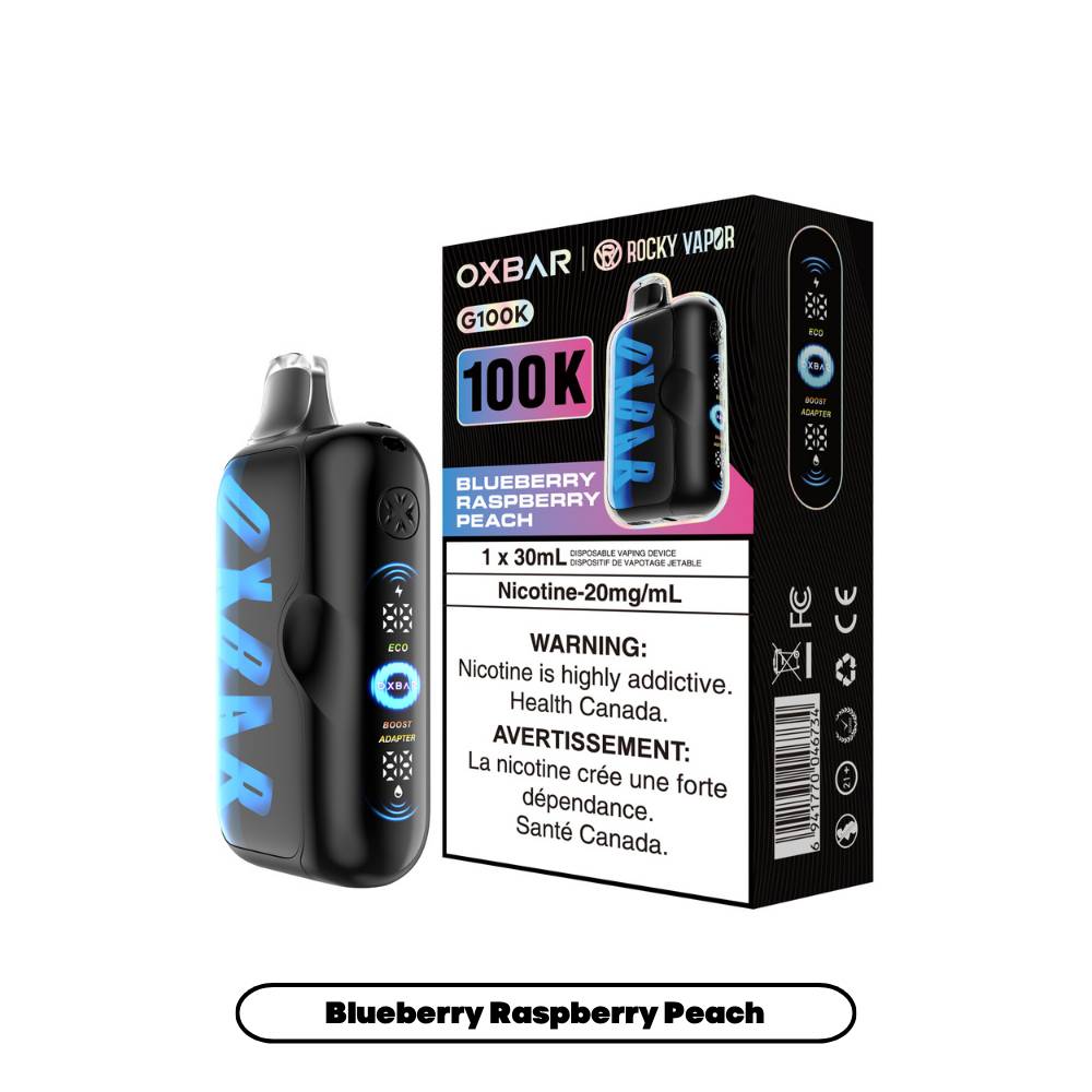 OXBAR Rocky Vapor G100K Disposable Vape Blueberry Raspberry Peach